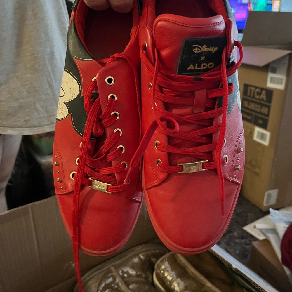 Aldo x Disney Men's Red Disney Collaboration Sneakers Size 10
